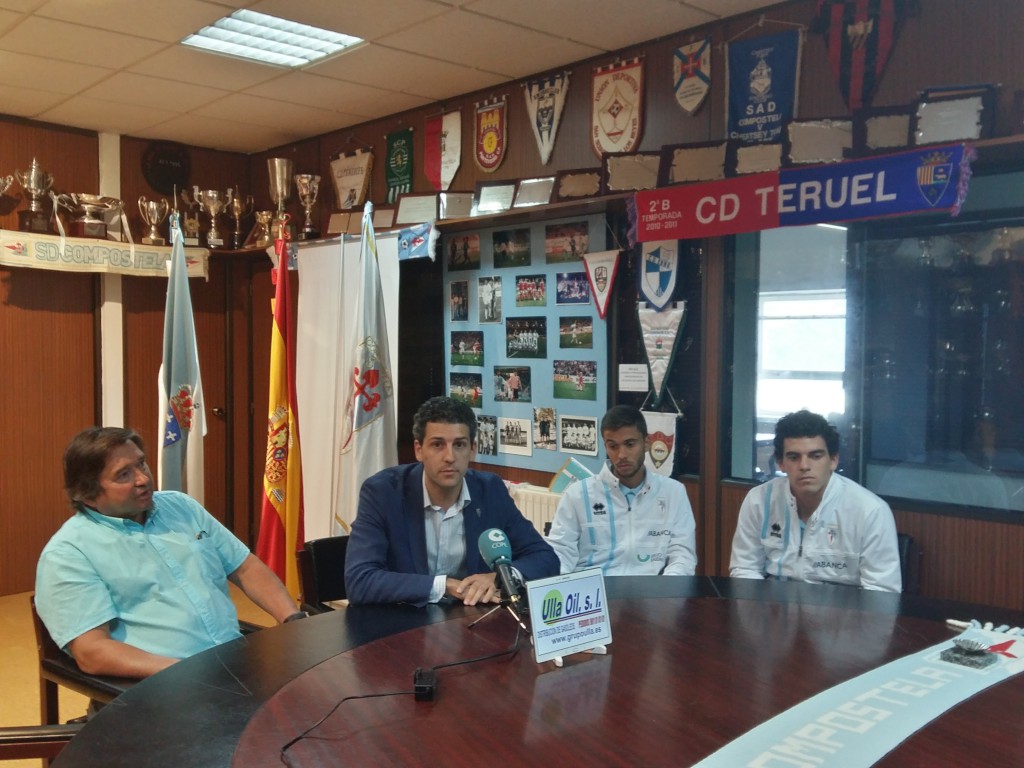 Jesús García, gerente de Ulla Oil, Javier Puña, Ube y Tomás.