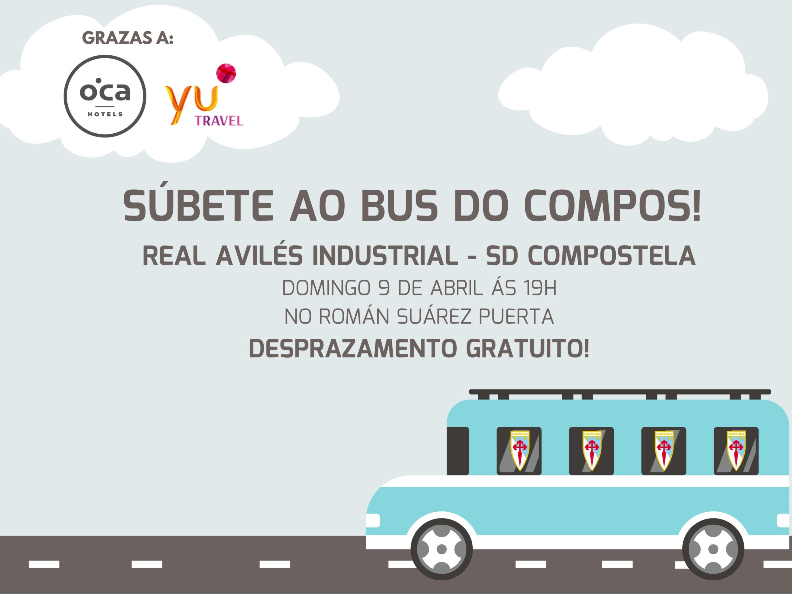 Cartel promocional do bus a Avilés.