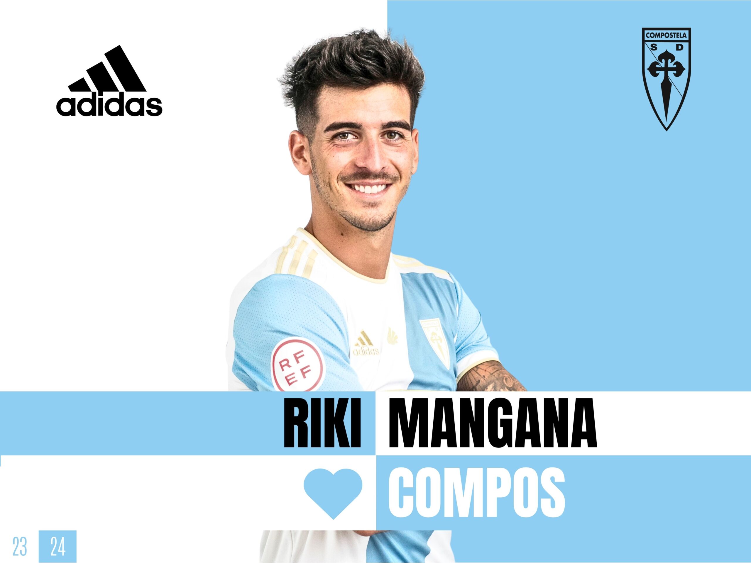 Riki Mangana renova coa SD Compostela