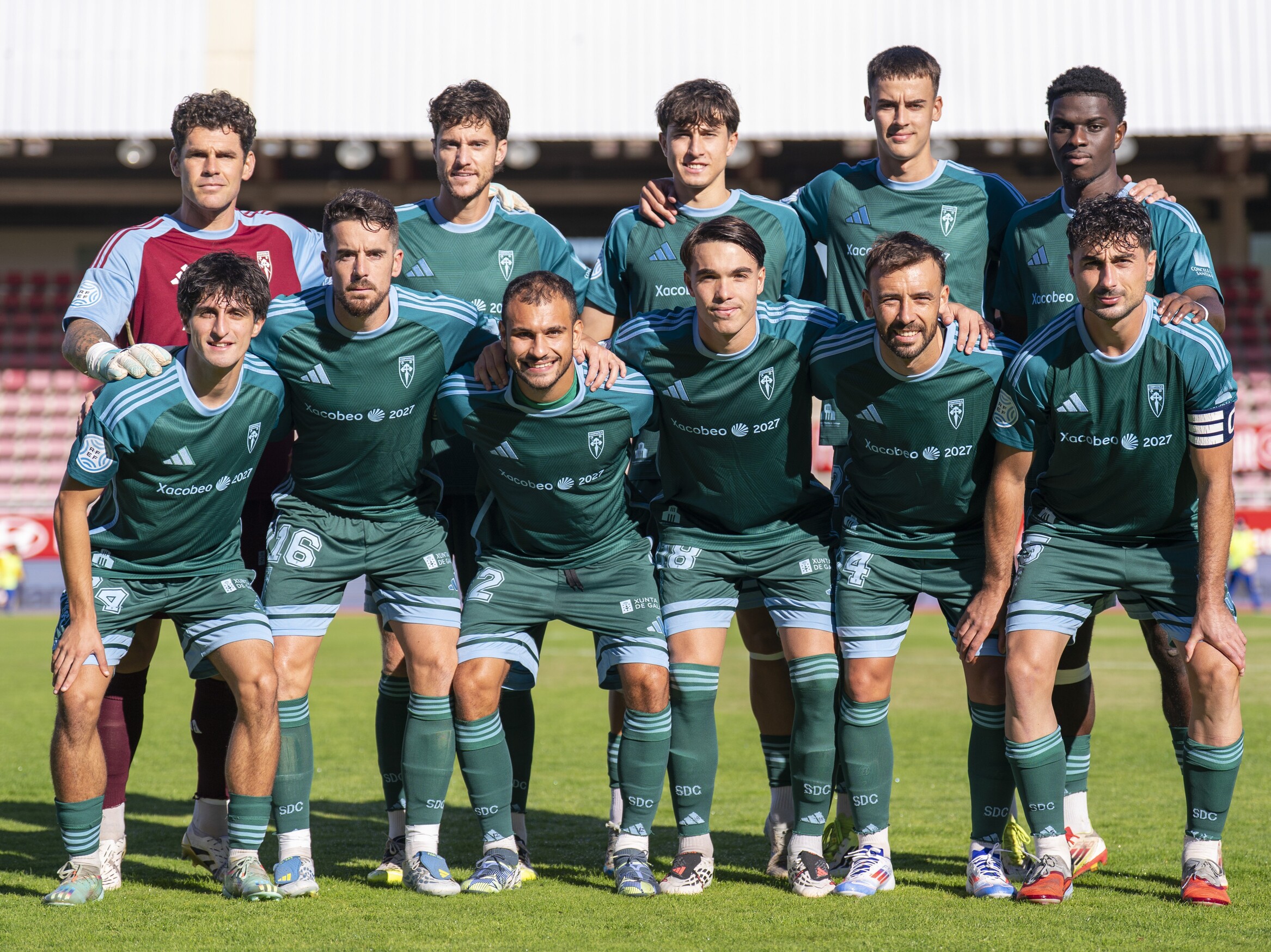 Foto do once inicial do Compos contra o Atlético Astorga, o mesmo que a semana anterior contra o Coruxo